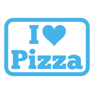 I Love Pizza Decal (Baby Blue)